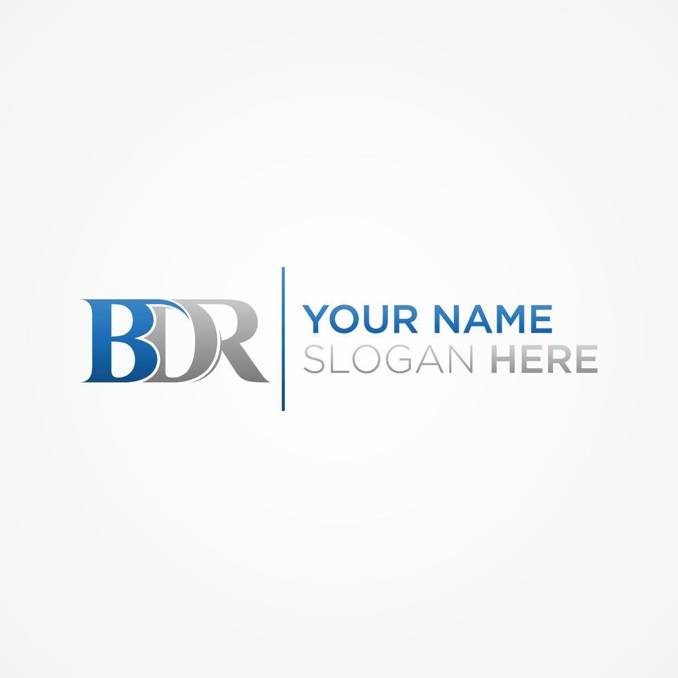 BDR letter for your best business symbol vector