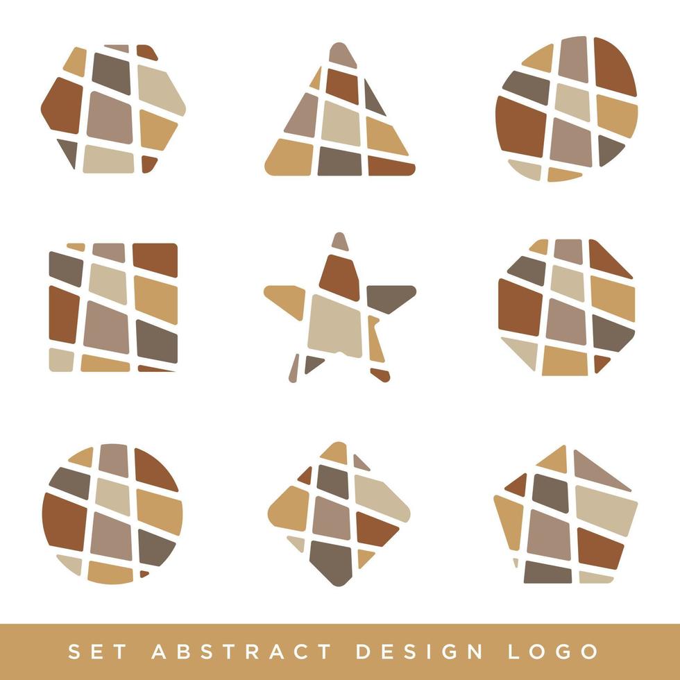 Set abstract stone with different shapes vector