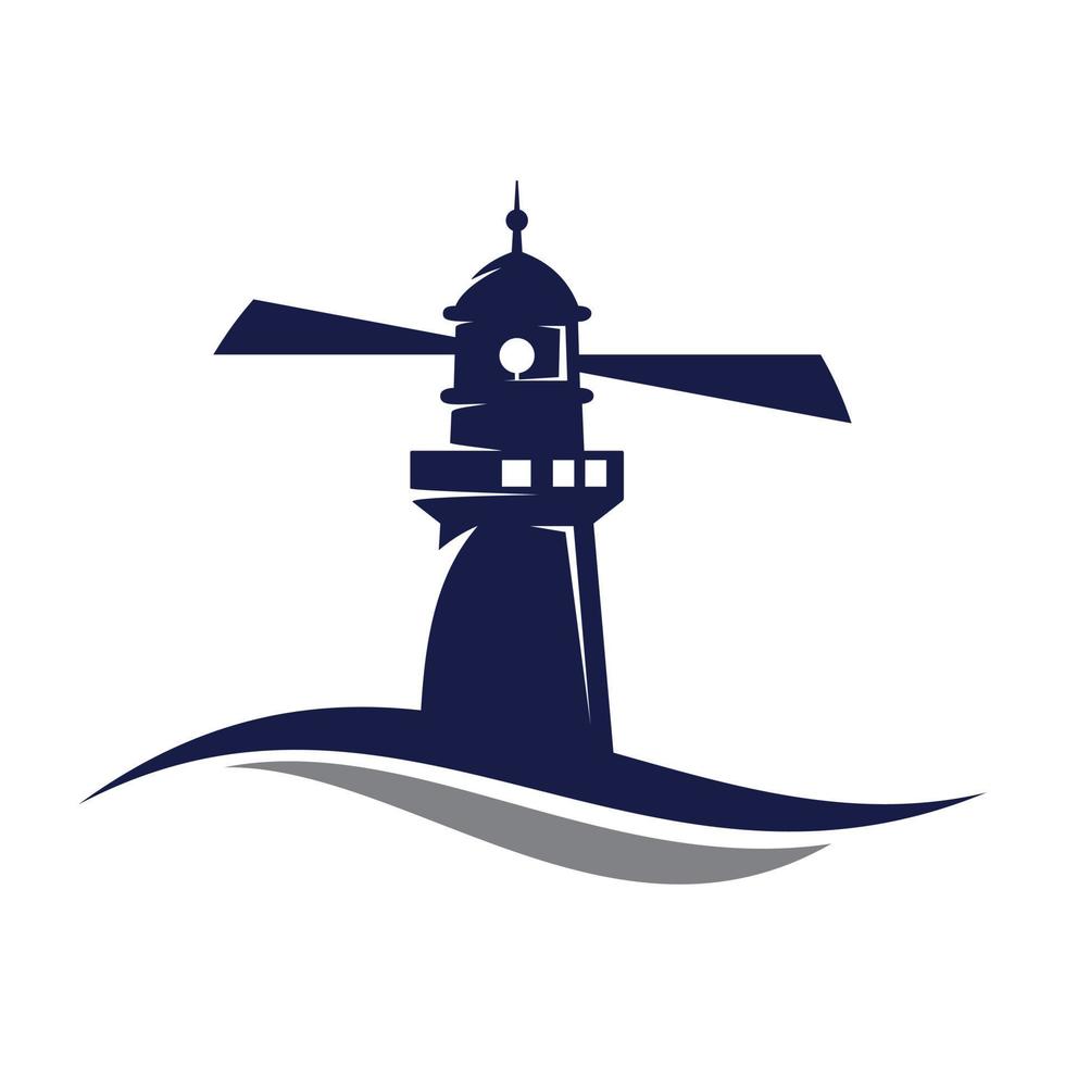 Lighthouse in flat style vector