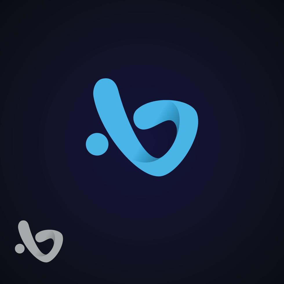 Abstract letter B symbol design with creative modern trendy vector