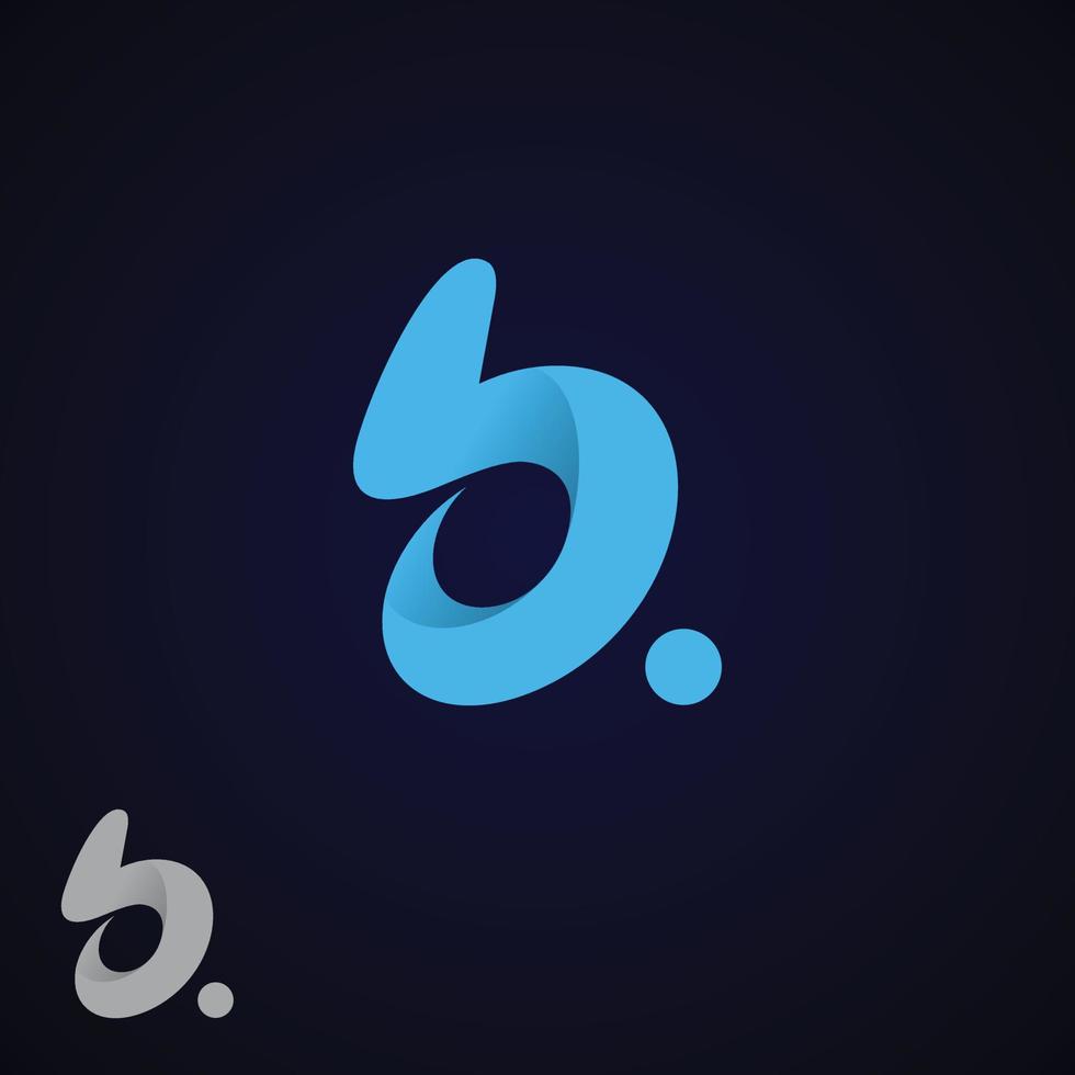 Abstract letter B symbol design with creative modern trendy vector