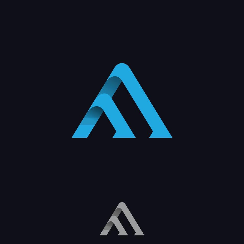 Technology symbol letter M vector