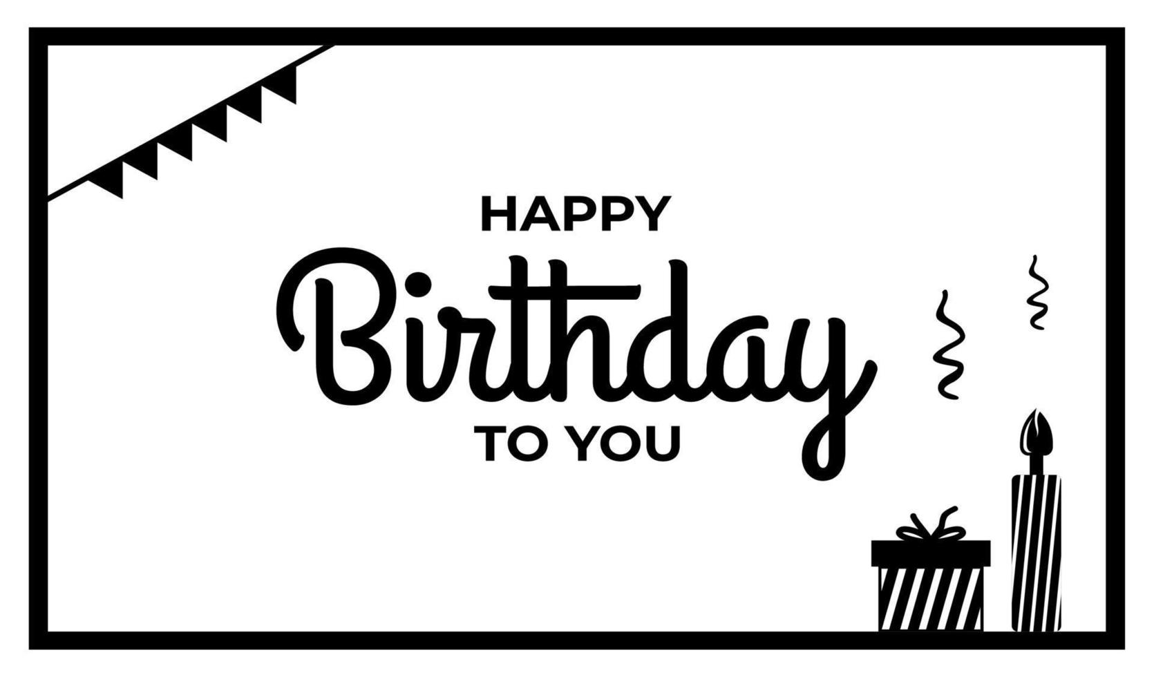 happy birthday love typographic font elegant birthday card vector