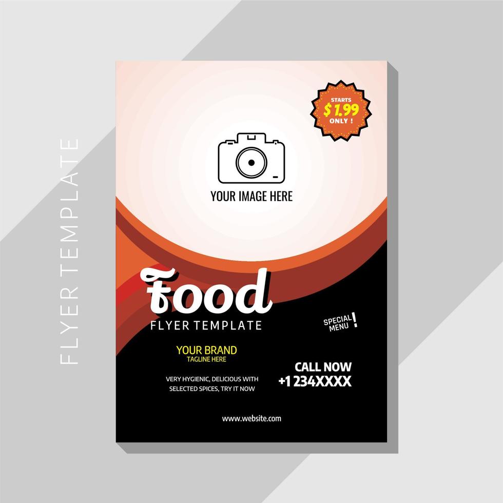 flyer template, perfect for flyer restaurant, flyer menu, restaurant menu, restaurant template, business, business template, cafe, menu, etc vector