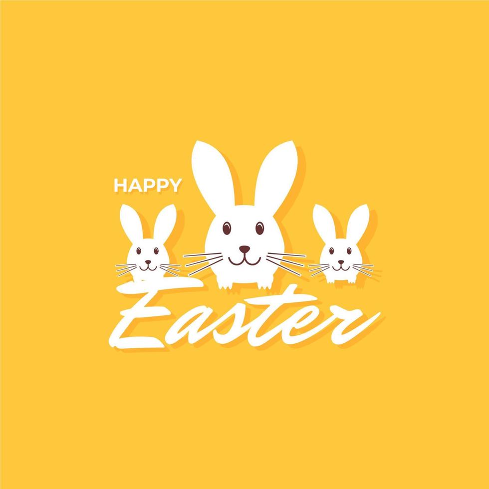 vector graphic of happy easter rabbit greetings