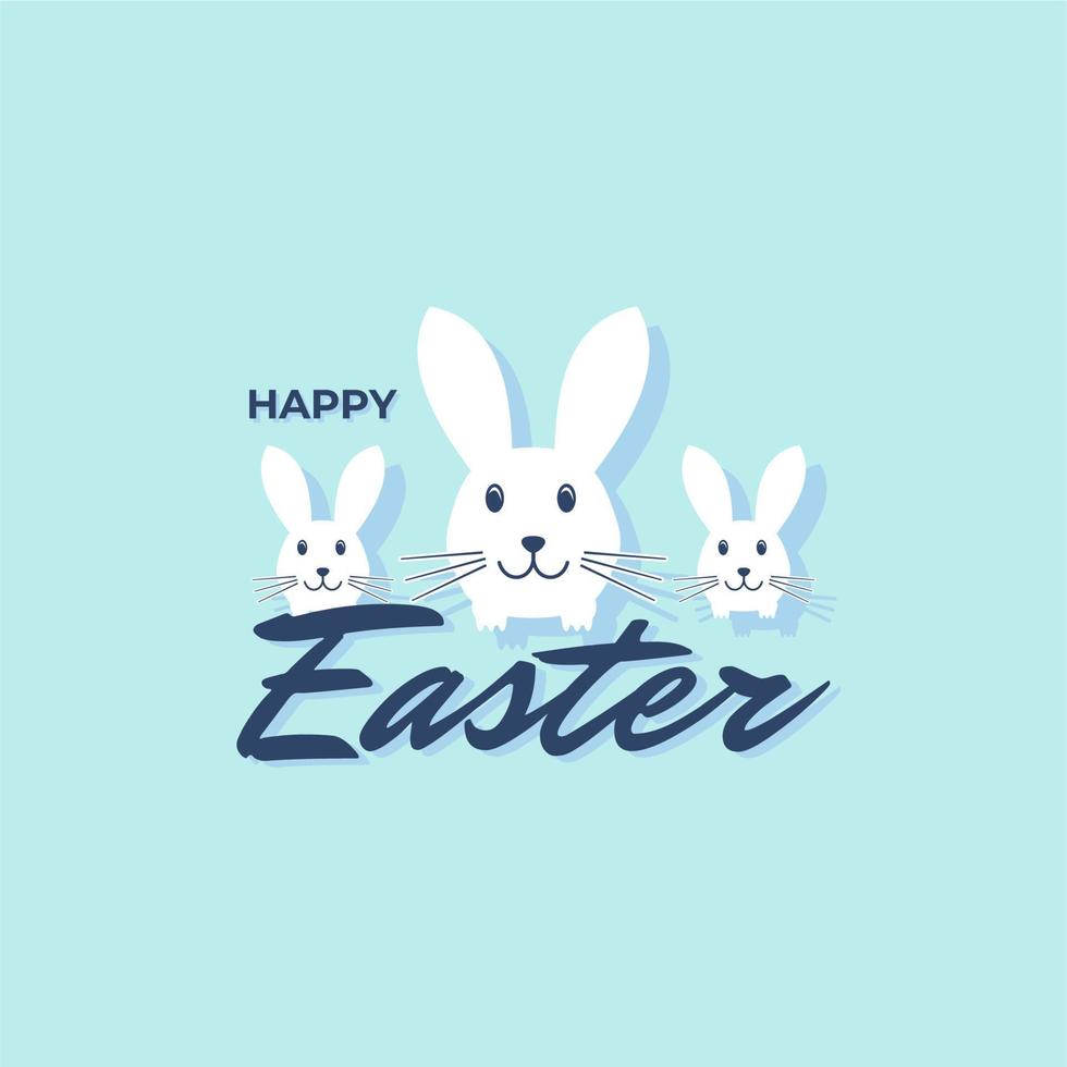vector graphic of happy easter rabbit greetings