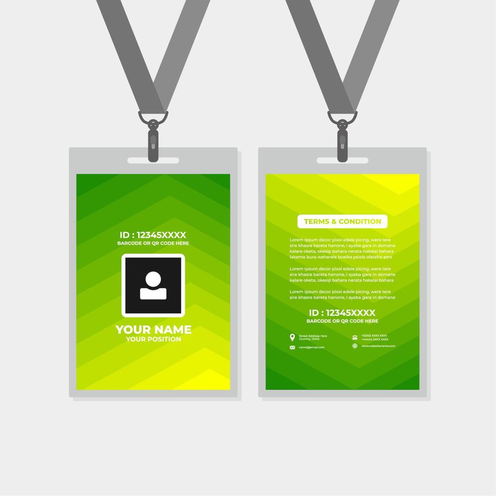 design template of id card, for , id, card, name tag, committee, office, member, corporate, company, identity, staff, etc vector