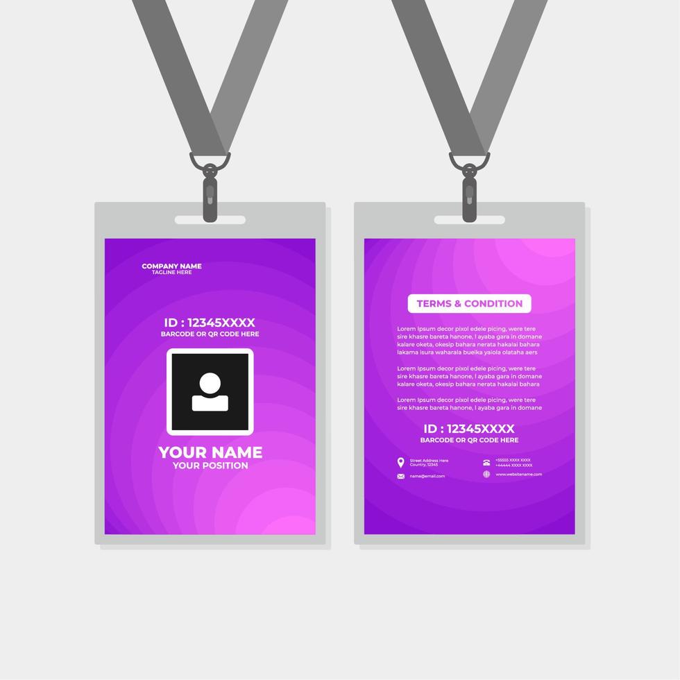 design template of id card, for , id, card, name tag, committee, office, member, corporate, company, identity, staff, etc vector