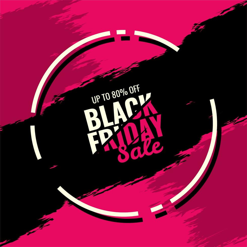 abstract black friday sale banner contrast full color backlight for promotion, black friday sale banner up to 80 percent off vector