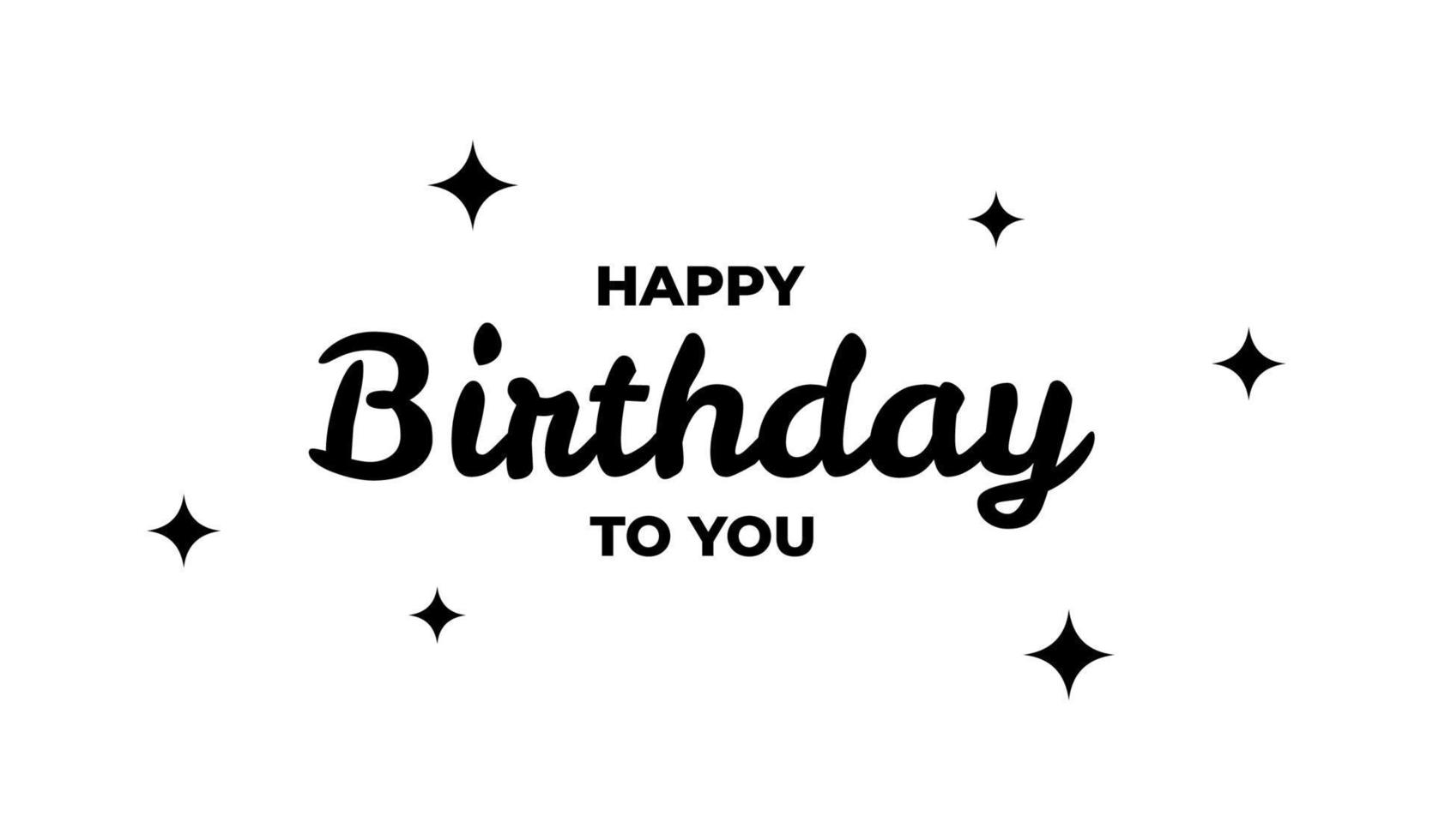 happy birthday love typographic font elegant birthday card vector