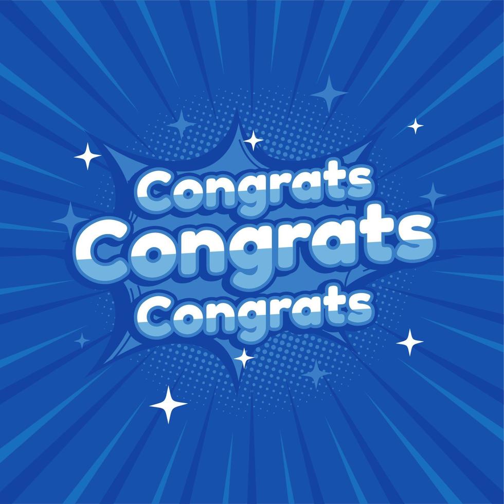 Congrats. Retro congratulation banner. Winner, jackpot, gift, roulette, cards or lottery. vector