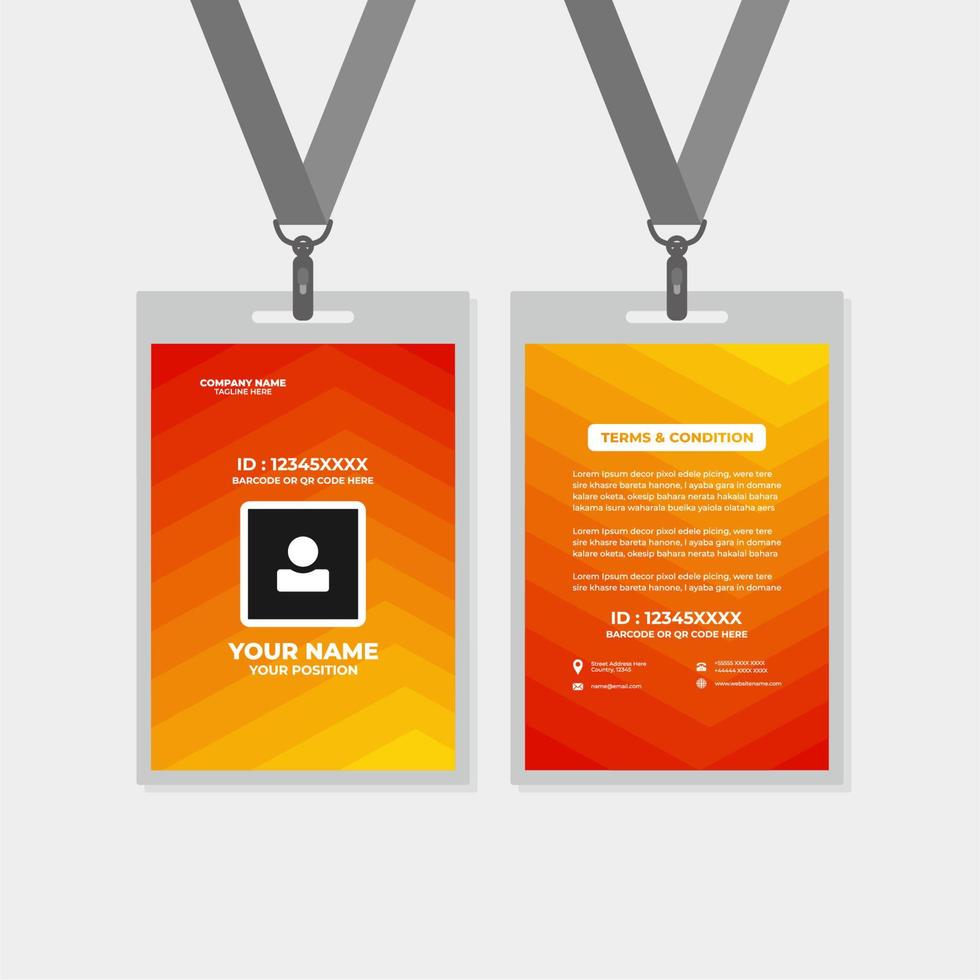 design template of id card, for , id, card, name tag, committee, office, member, corporate, company, identity, staff, etc vector