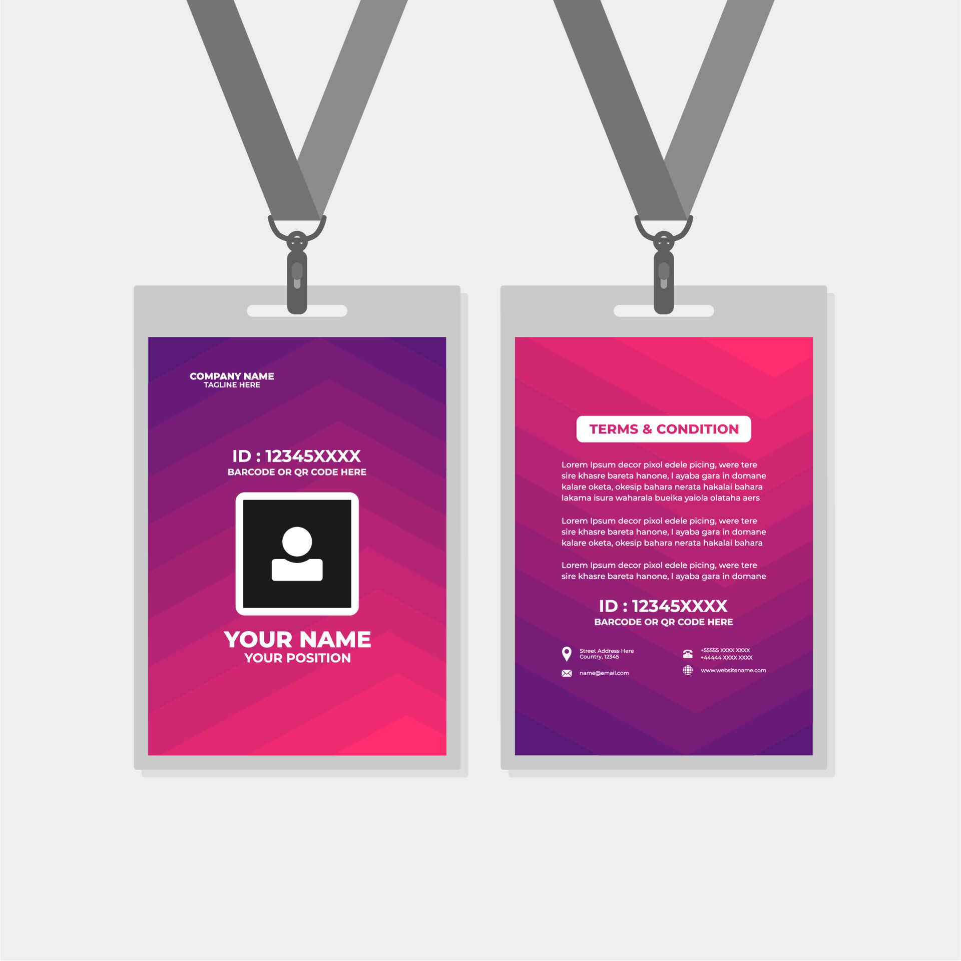 design-template-of-id-card-for-id-card-name-tag-committee-office