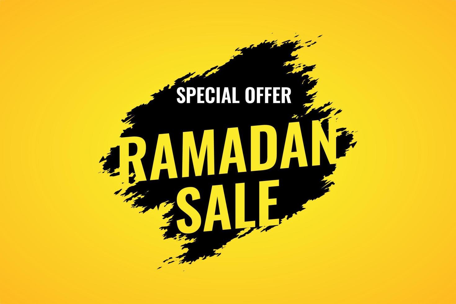 venta de ramadán, cartelera o diseño de banner, banner de oferta especial de venta de ramadan kareem. plantilla de venta perfecta para impresiones, volantes, pancartas, promociones, ofertas especiales y más. banner amarillo de venta de ramadán. vector