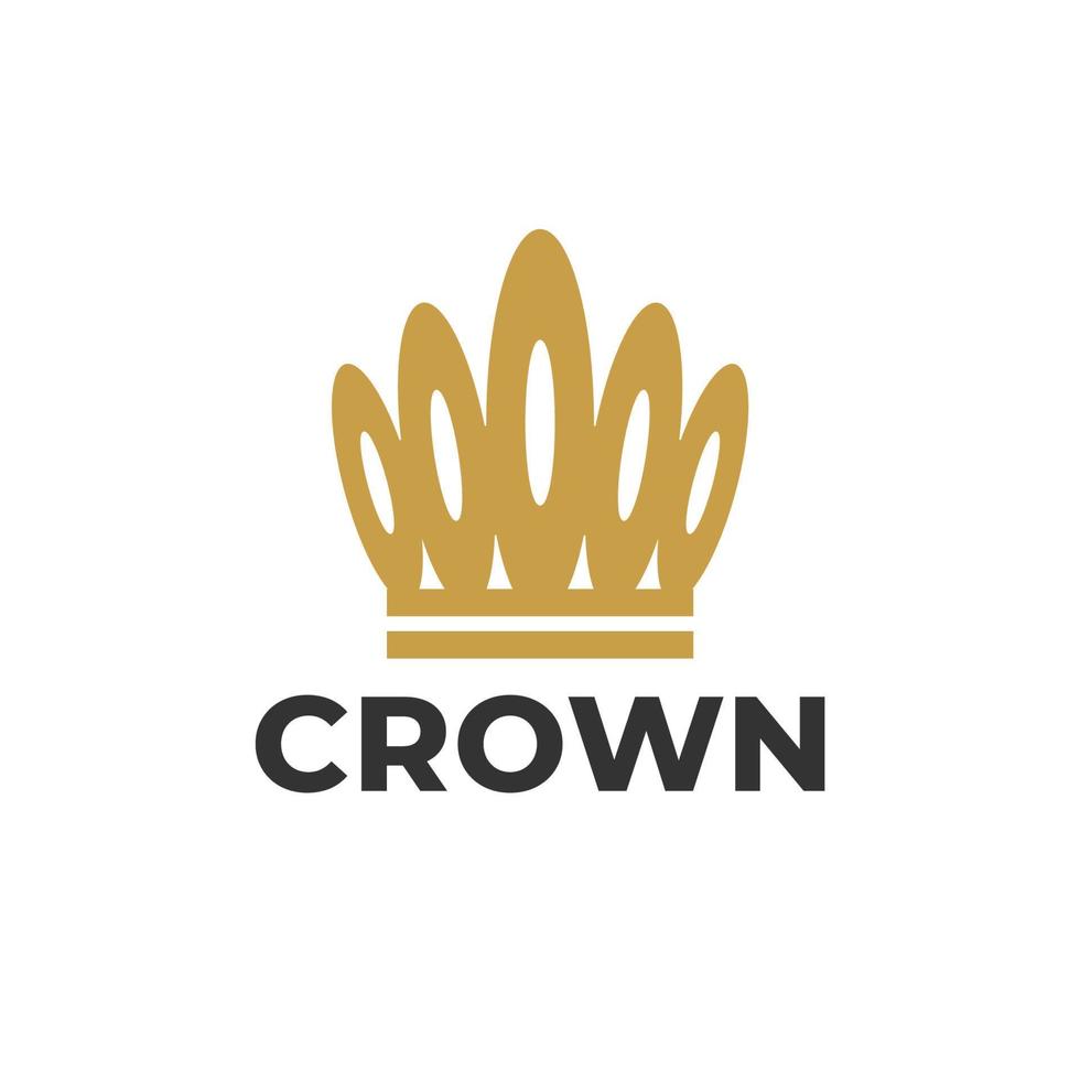 Crown logo vector gold template corporate elegant