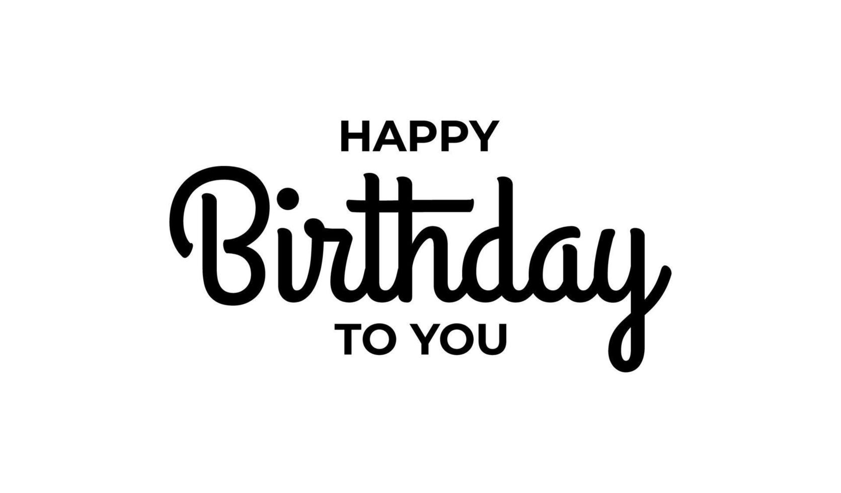 happy birthday love typographic font elegant birthday card vector