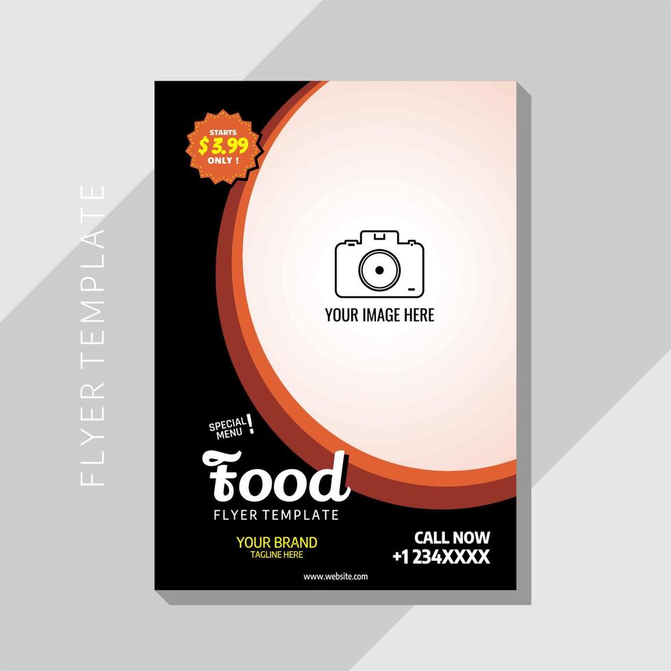 flyer template, perfect for flyer restaurant, flyer menu, restaurant menu, restaurant template, business, business template, cafe, menu, etc vector
