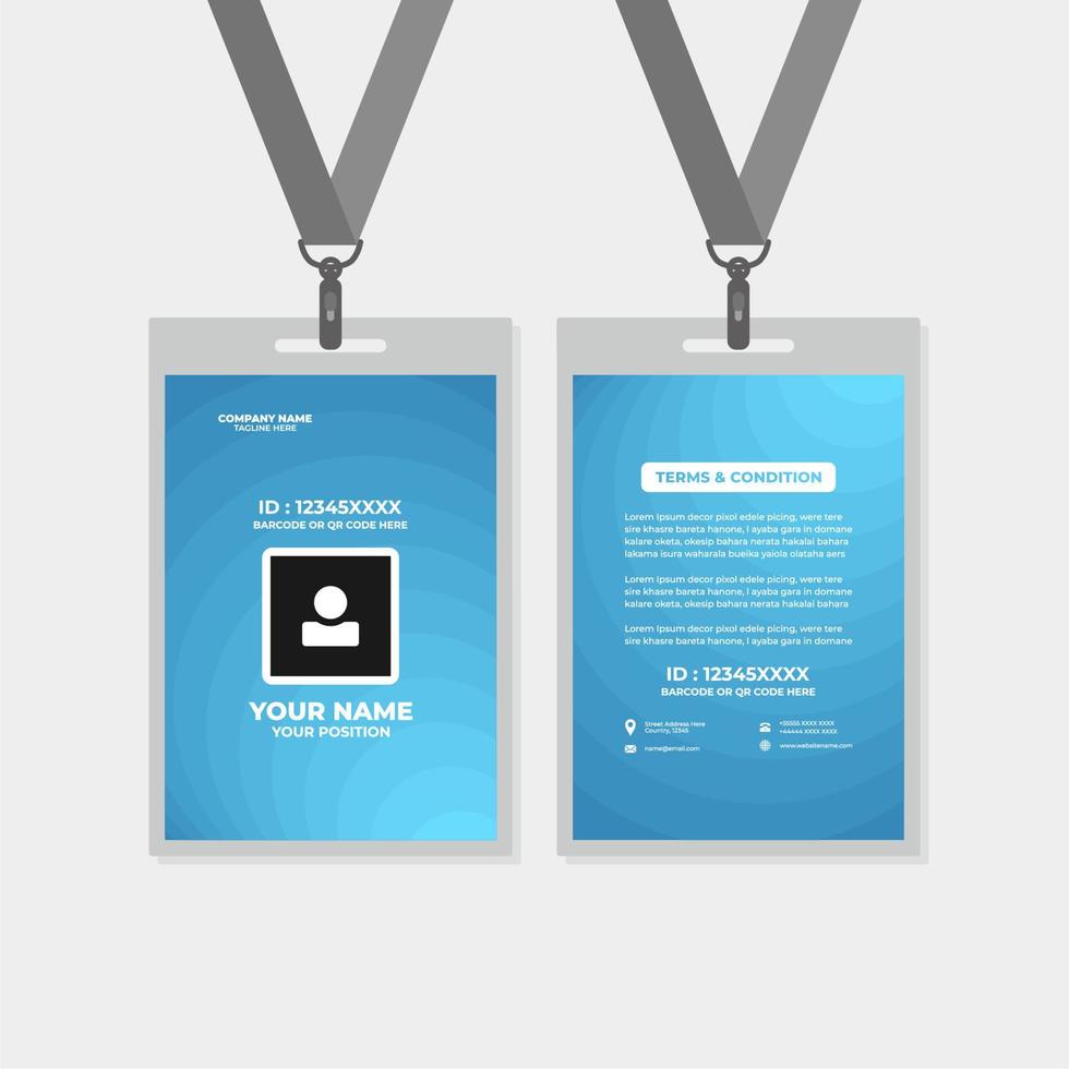 design template of id card, for , id, card, name tag, committee, office, member, corporate, company, identity, staff, etc vector