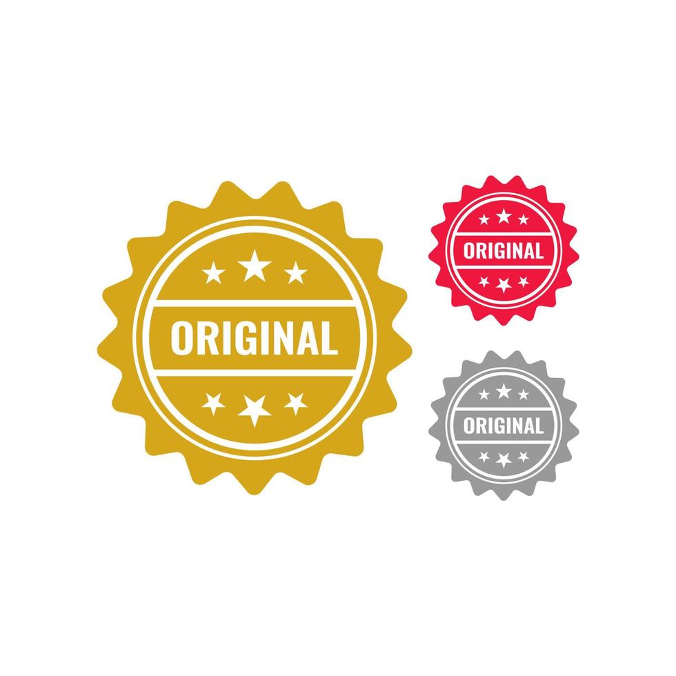 sticker label symbols original product set vector