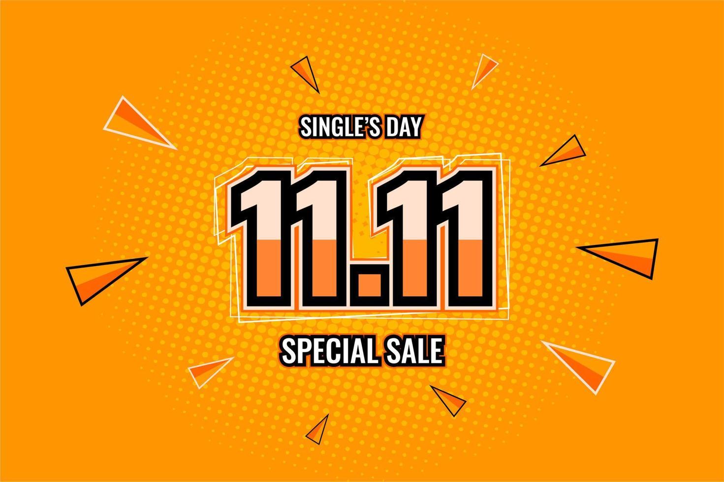 11.11 special sale,singles day sale,web banner, template.Crazy sales 11.11 Shopping day sale promotion vector