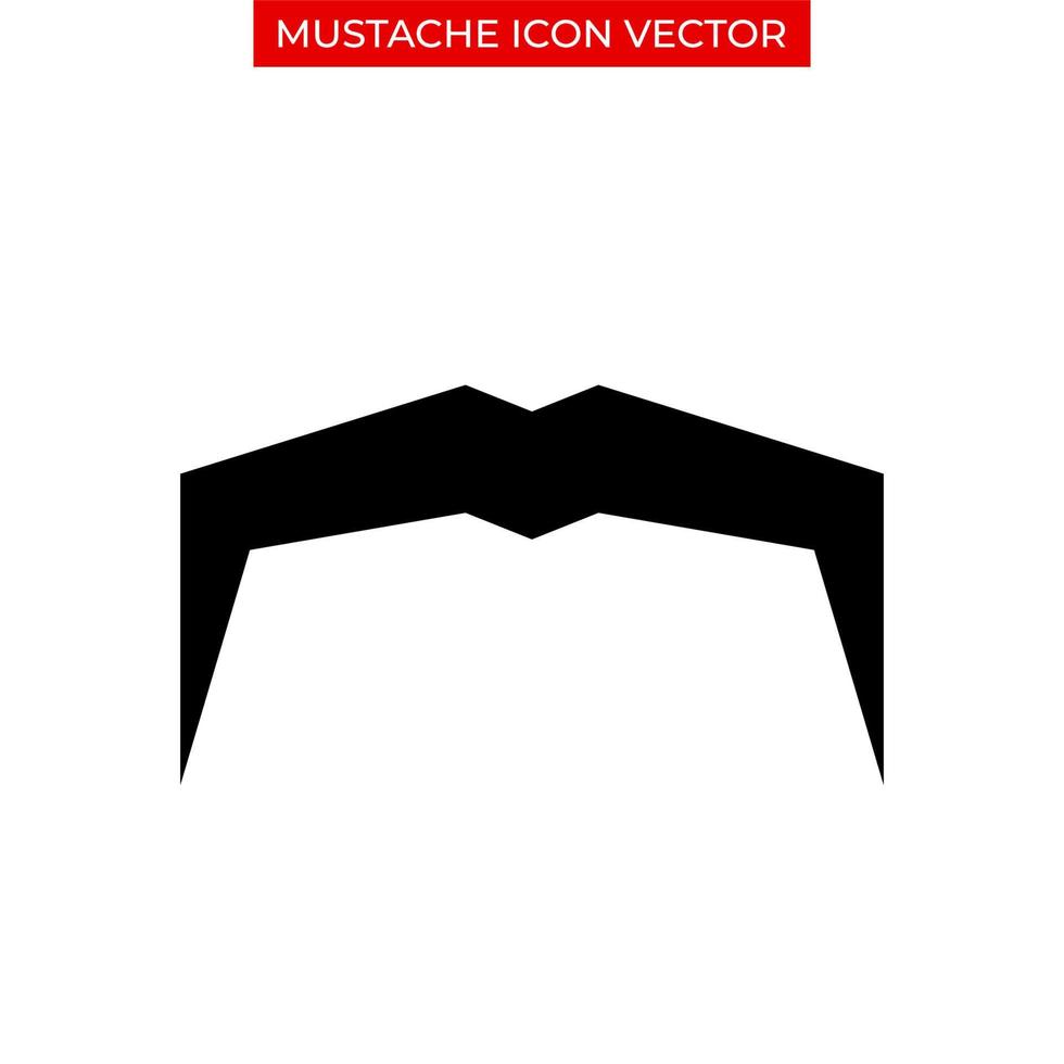 plantilla de icono de bigote retro negro. estilo bigote vector