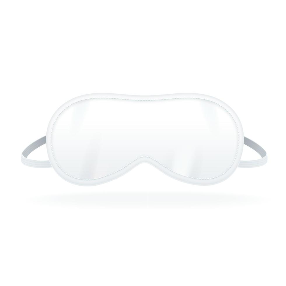 Realistic Detailed 3d Blank White Sleep Mask Template Mockup. Vector