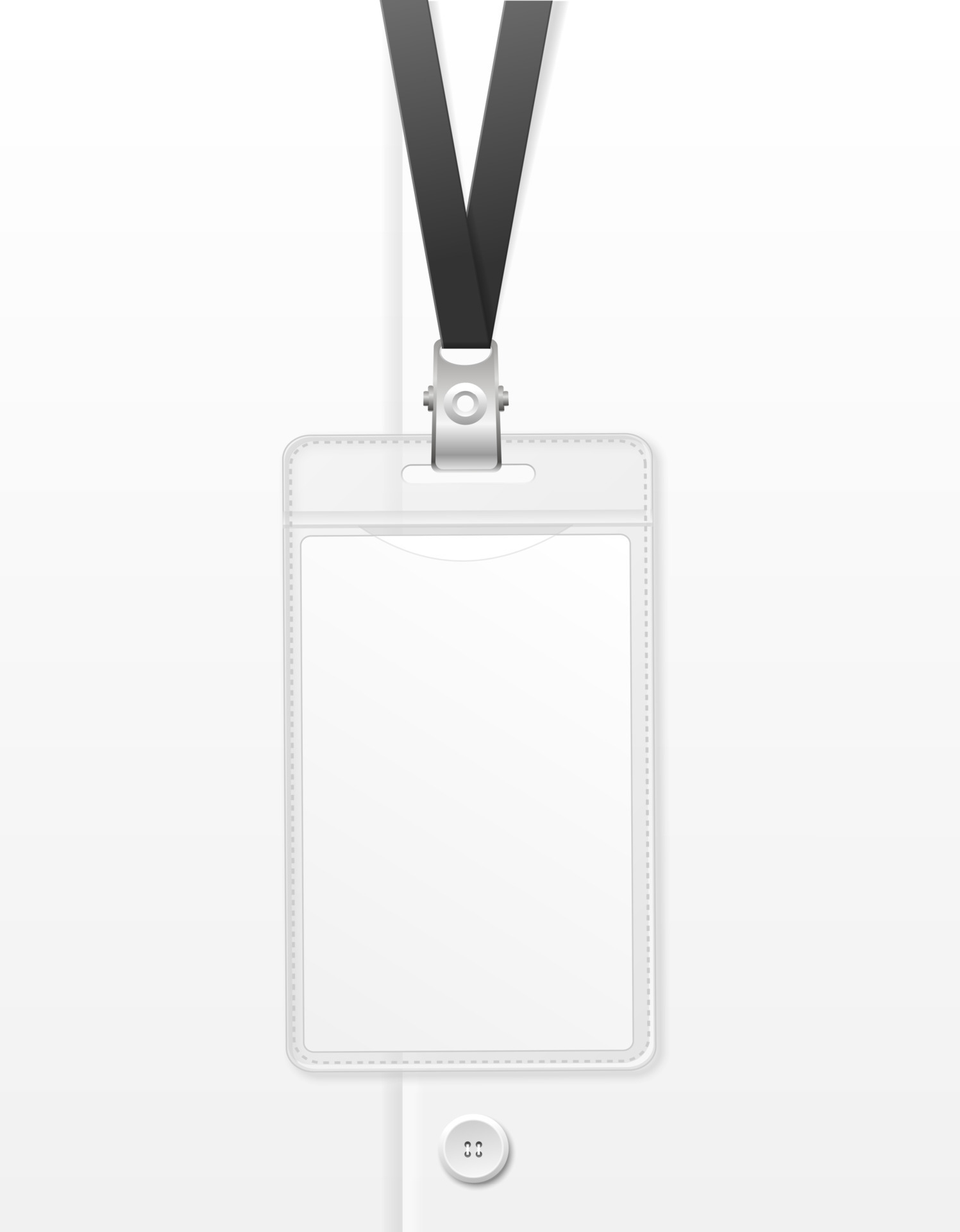 Realistic Detailed 3d White Blank Id Card Template Mockup. Vector Realistic Detailed 3d White Blank Id Card Template Mockup. Vector
