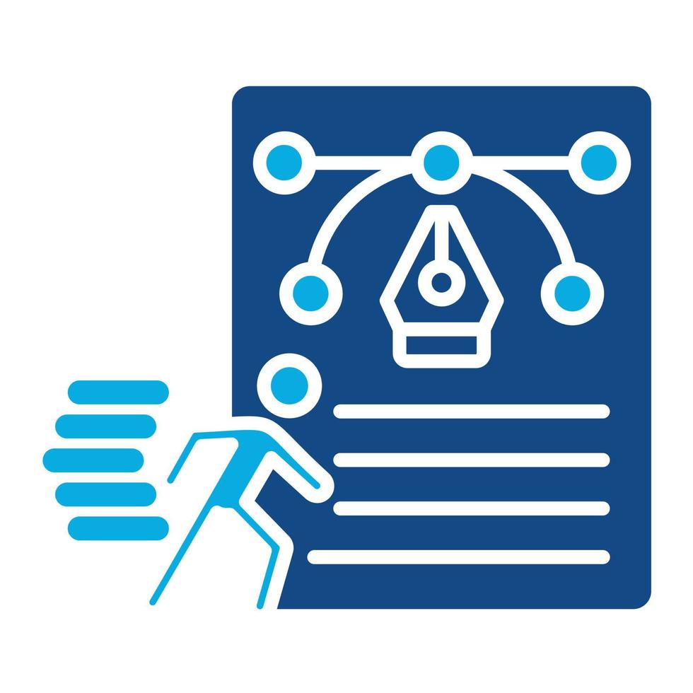 Design Sprint Glyph Two Color Icon vector