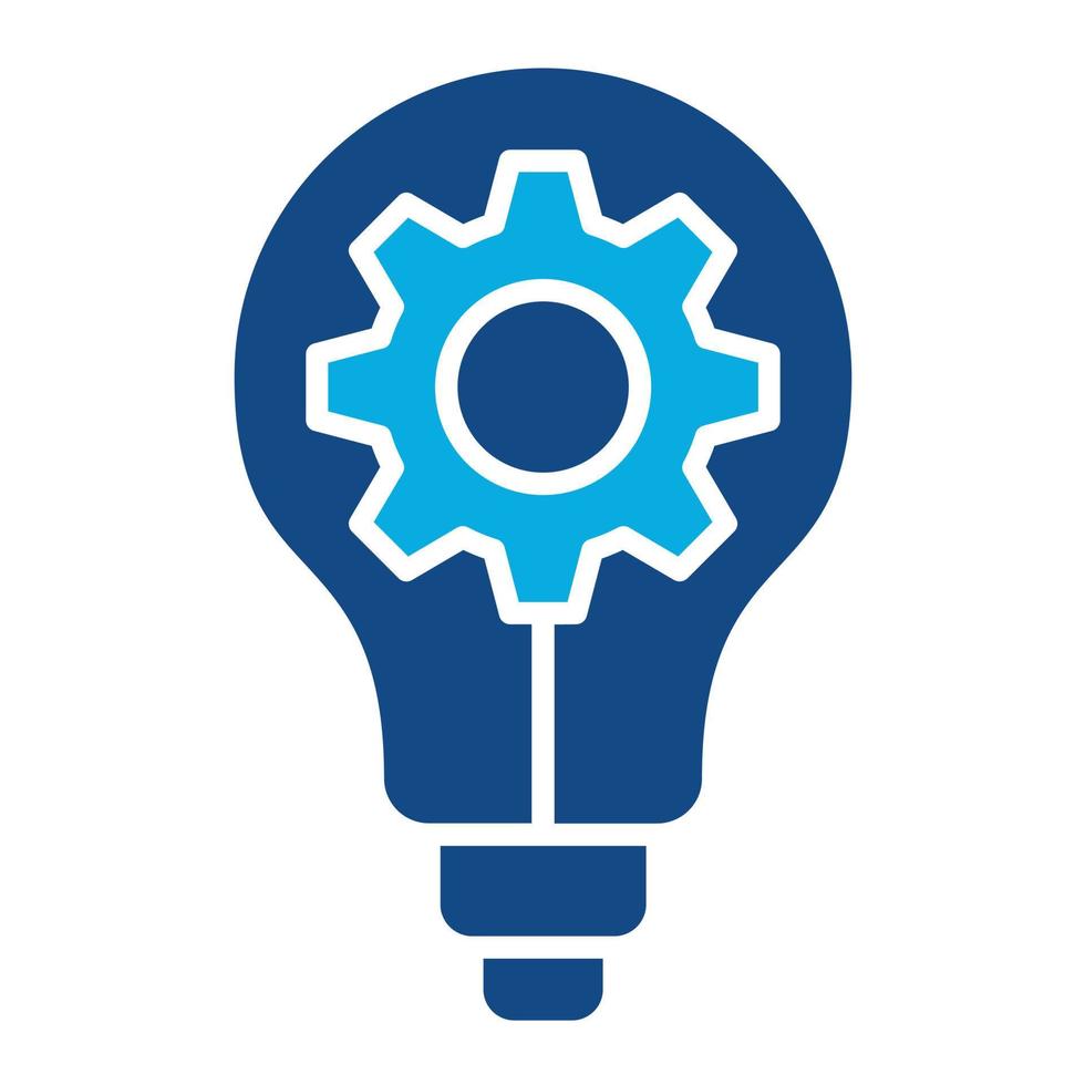 Idea Generation Glyph Two Color Icon vector
