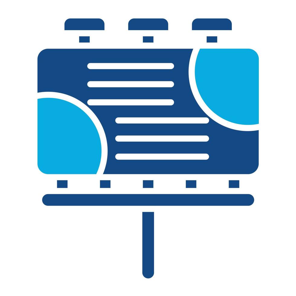 Billboard Glyph Two Color Icon vector
