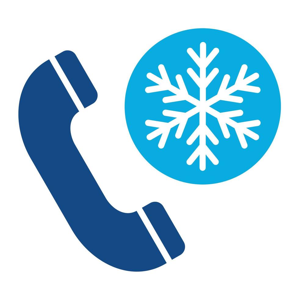 Cold Calling Glyph Two Color Icon vector