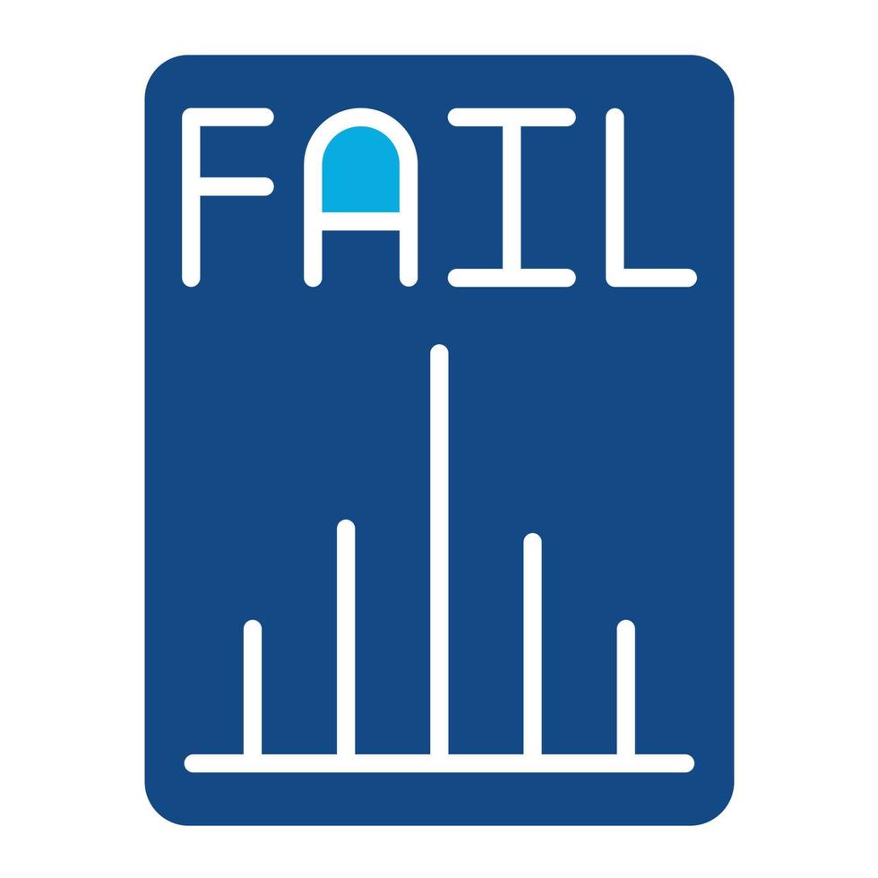 Business Fail Glyph Two Color Icon vector