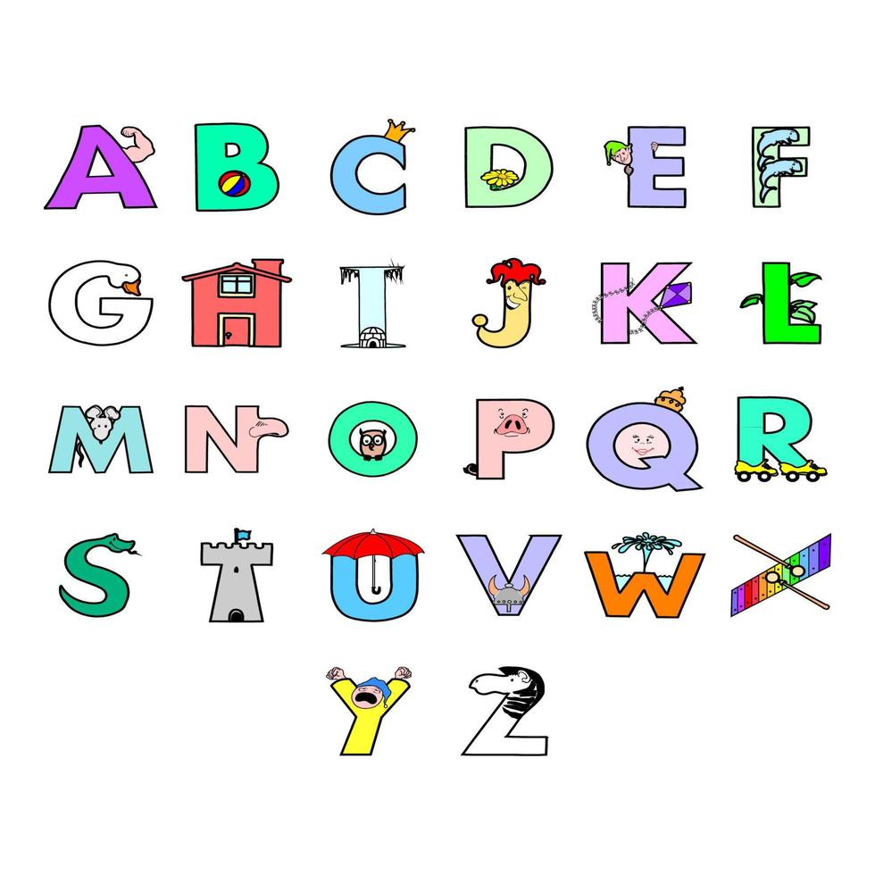 object font set 17610136 Vector Art at Vecteezy