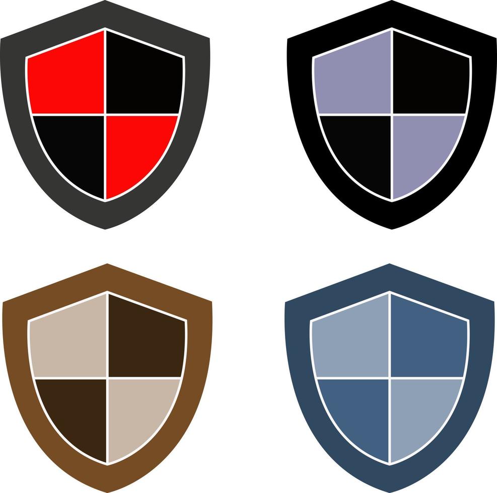 Shield icon. Isolated vector illustration.