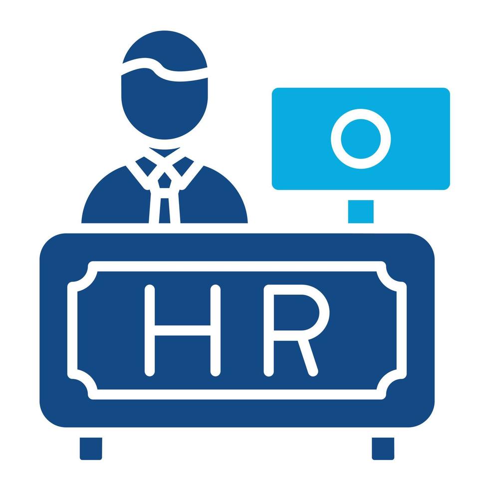 Hr Department Glyph Two Color Icon vector