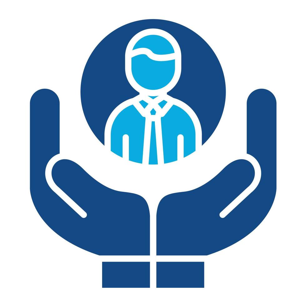 Human Capital Glyph Two Color Icon vector