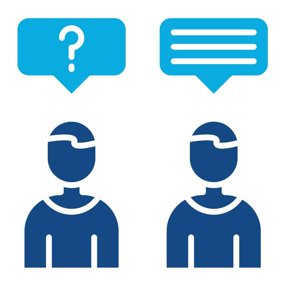 Discussion Glyph Two Color Icon vector
