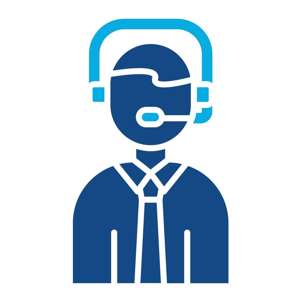 Operator Glyph Two Color Icon vector
