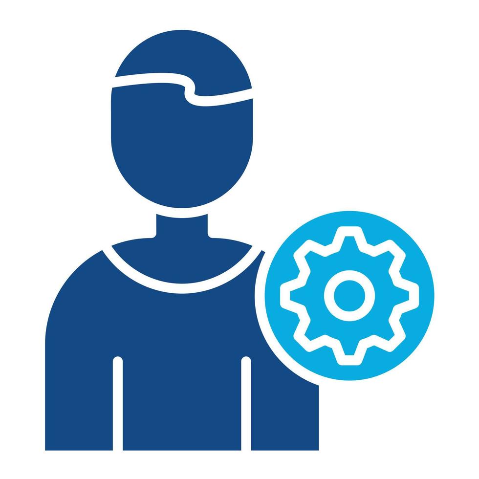 User Settings Glyph Two Color Icon vector