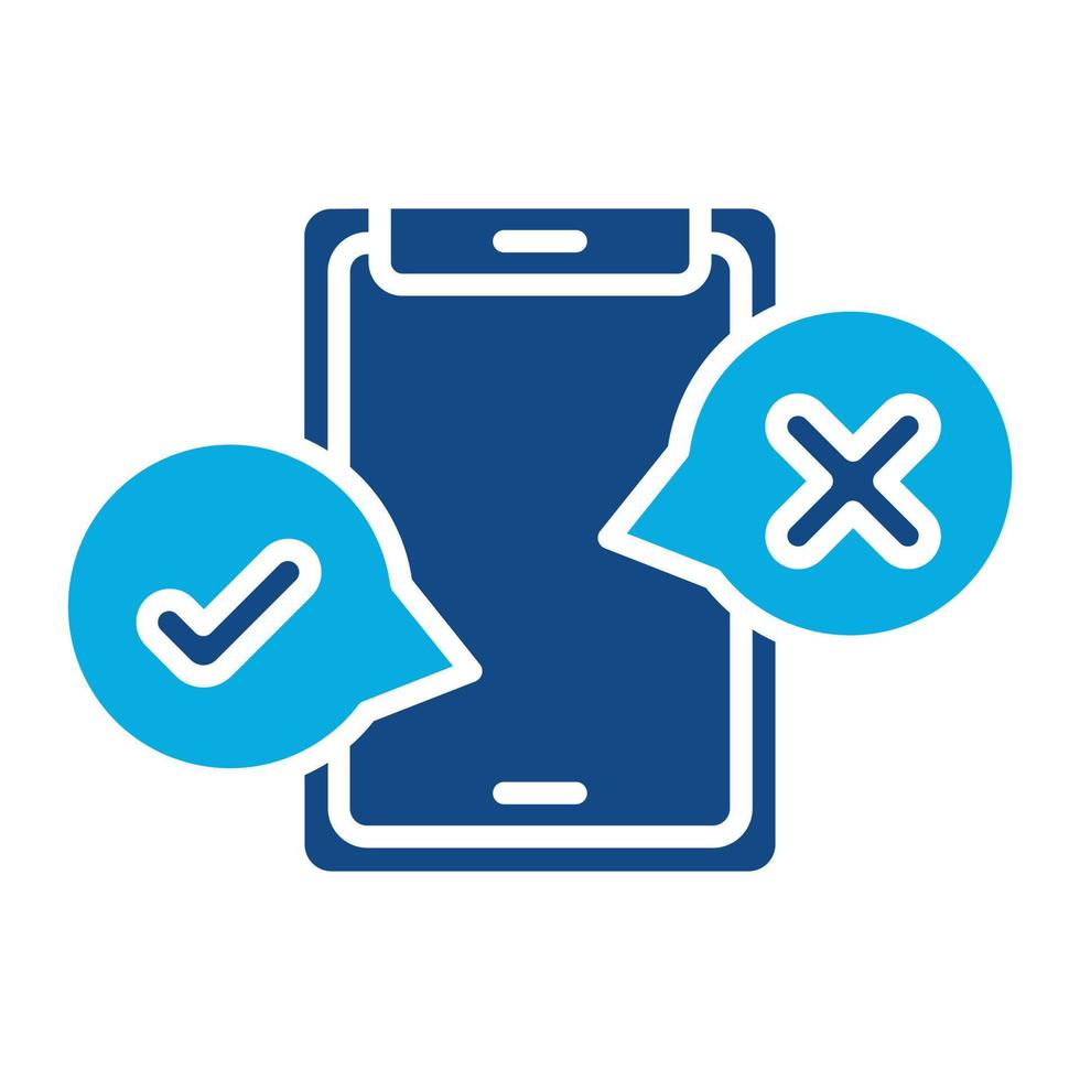 Phone Survey Glyph Two Color Icon vector