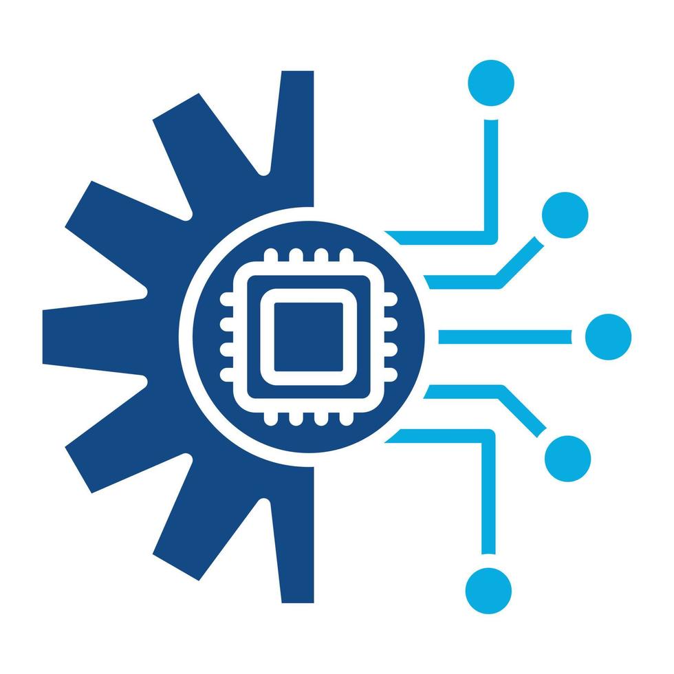 Automation Glyph Two Color Icon vector