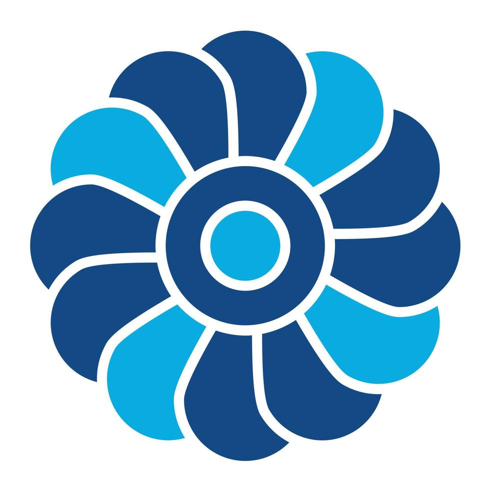 Hydrangea Glyph Two Color Icon vector