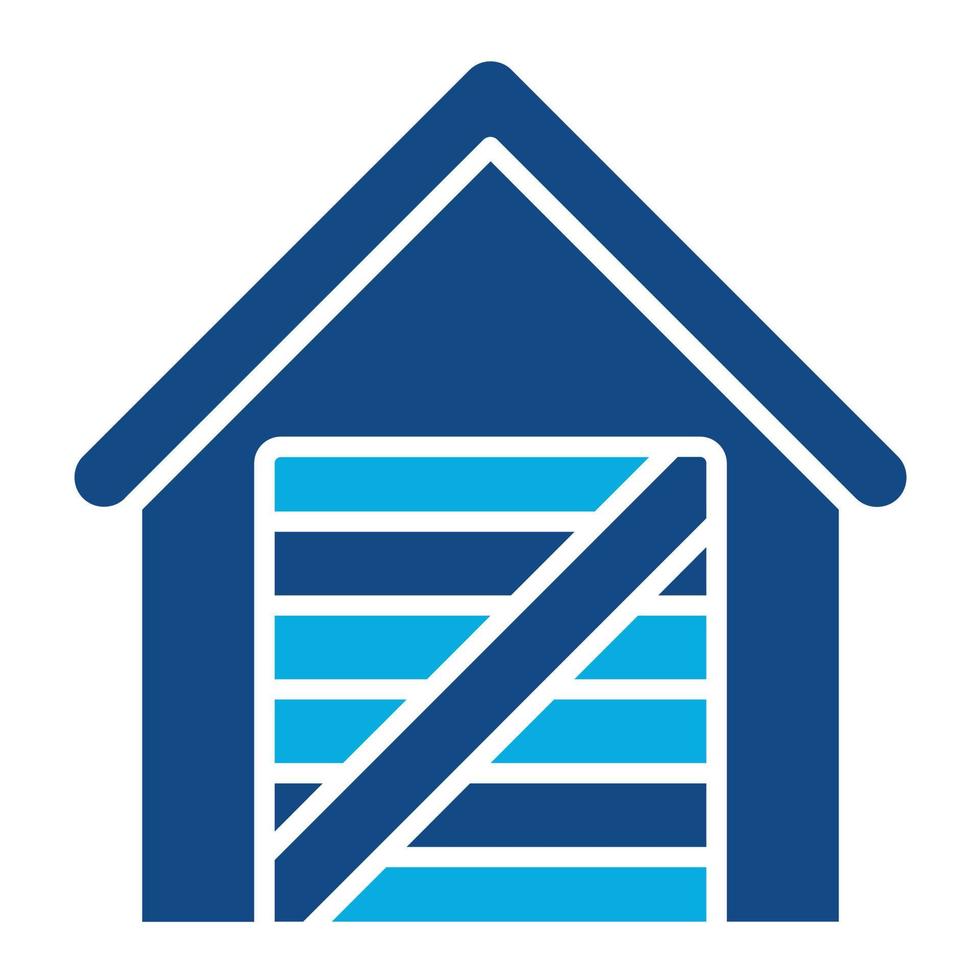 Garden Shed Glyph Two Color Icon vector