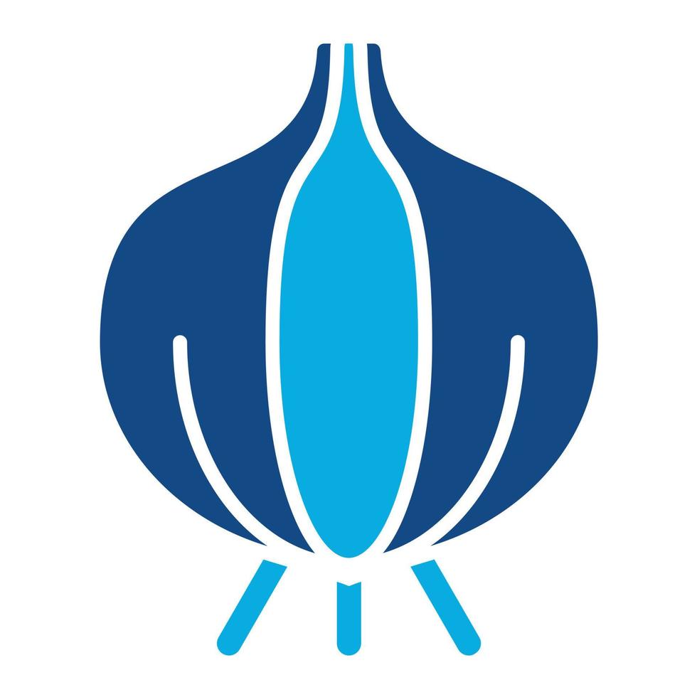 Onion Glyph Two Color Icon vector