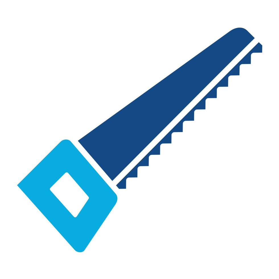 Pruning Saw Glyph Two Color Icon vector