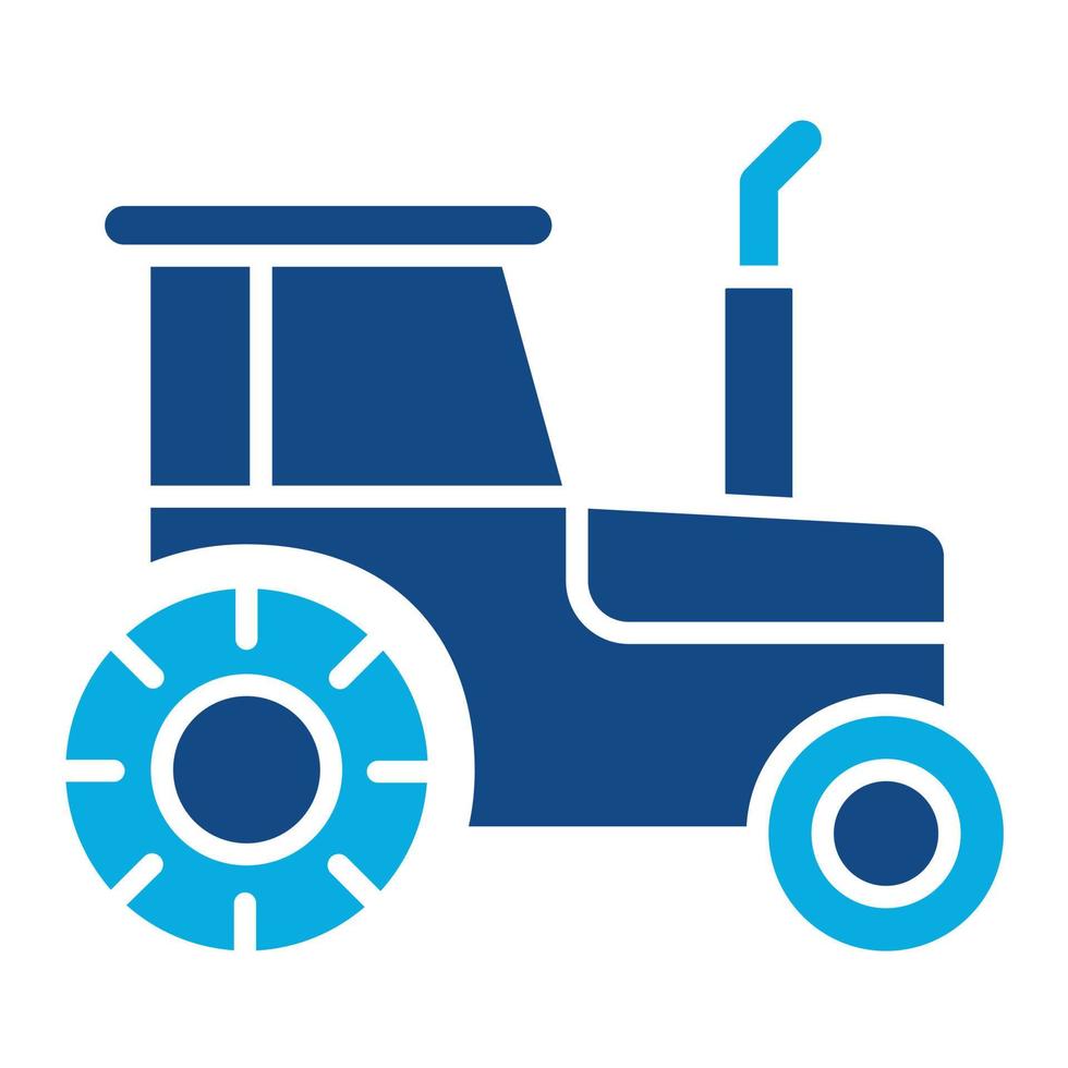 tractor glifo icono de dos colores vector