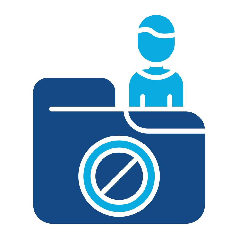 Sensitive Personal Data Glyph Two Color Icon vector