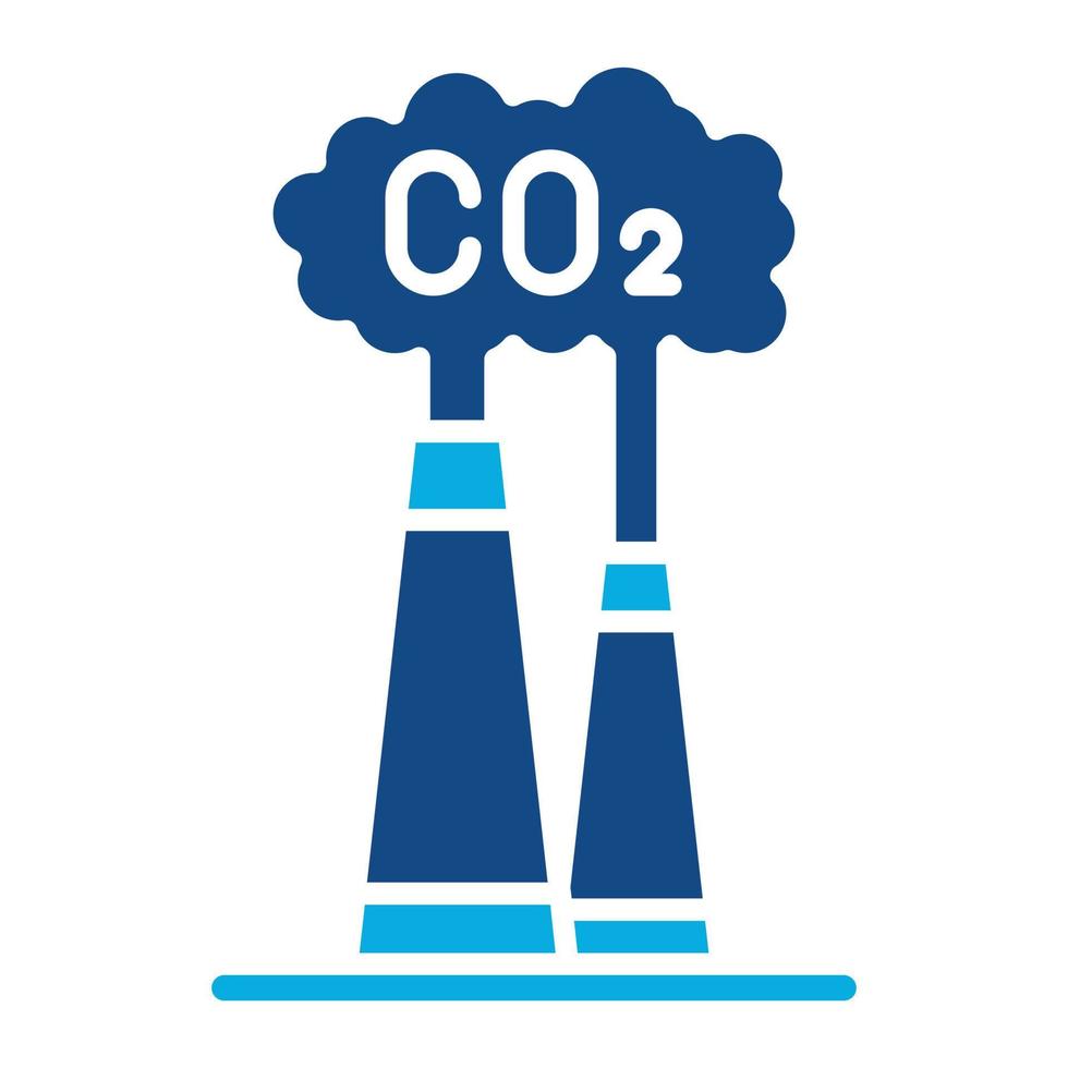 Emissions Glyph Two Color Icon vector