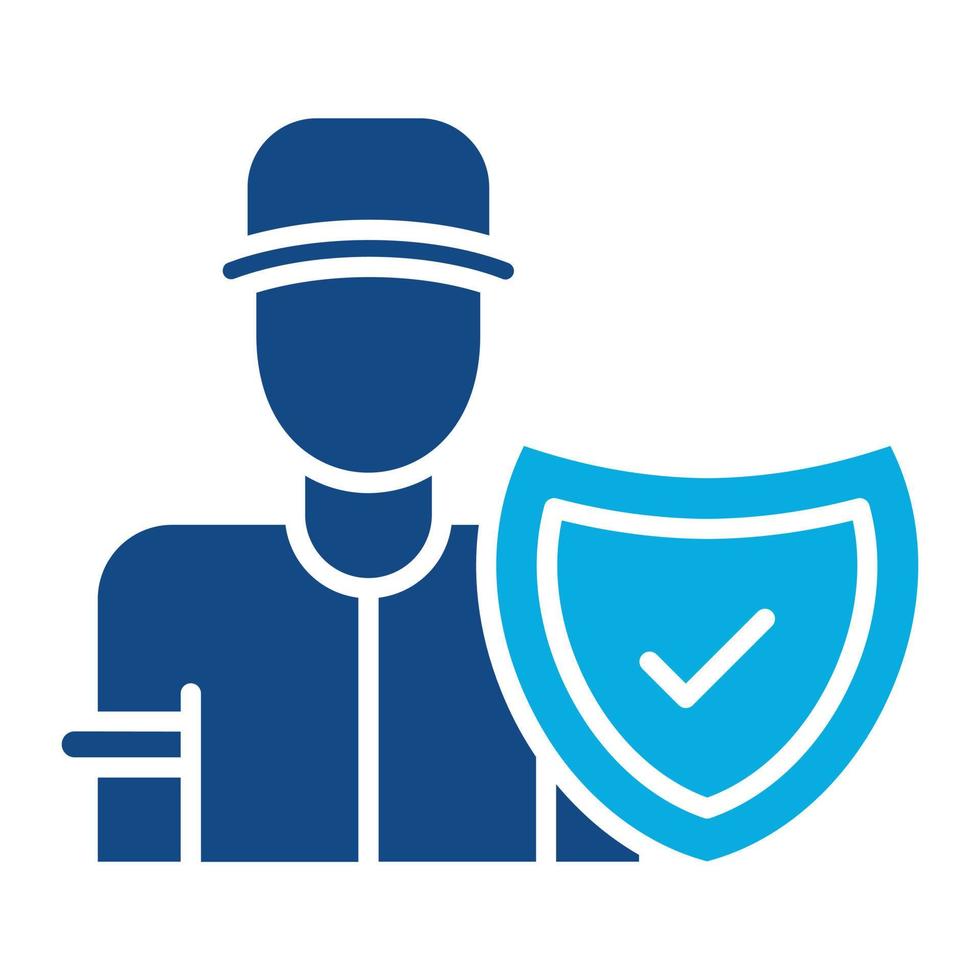 Employee Protection Glyph Two Color Icon vector