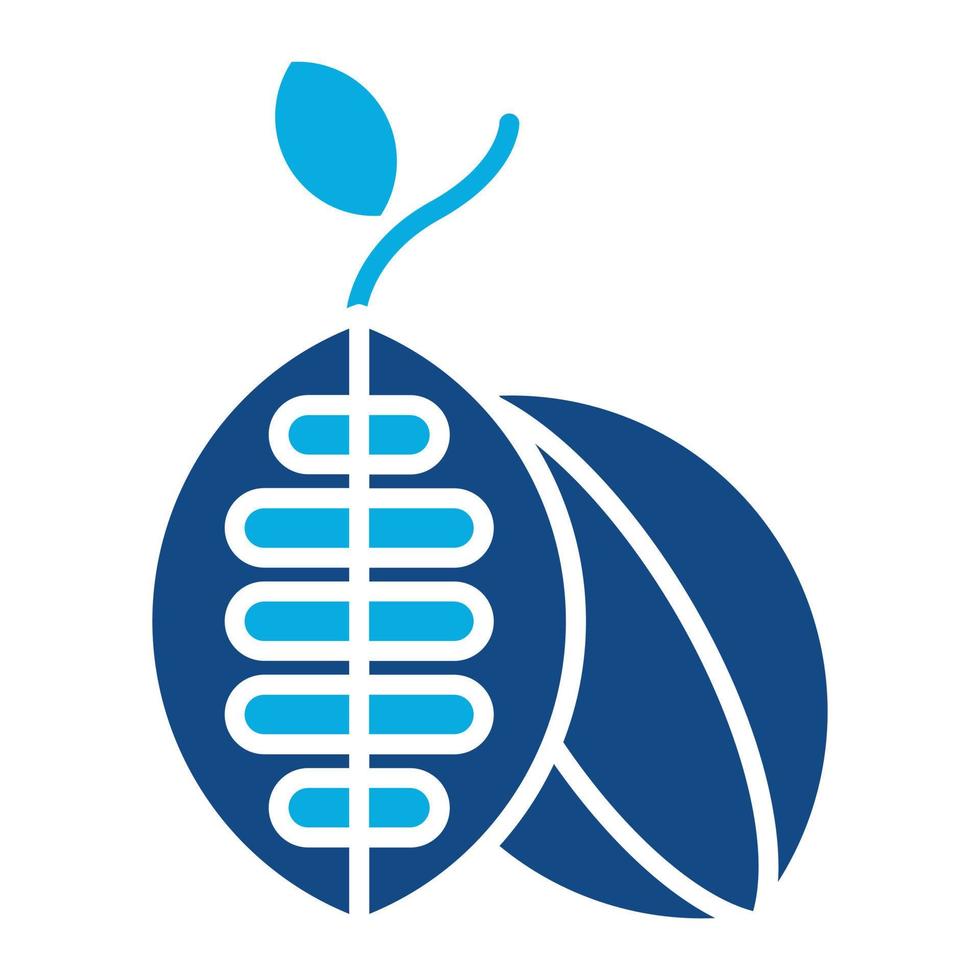 Cacao Glyph Two Color Icon vector
